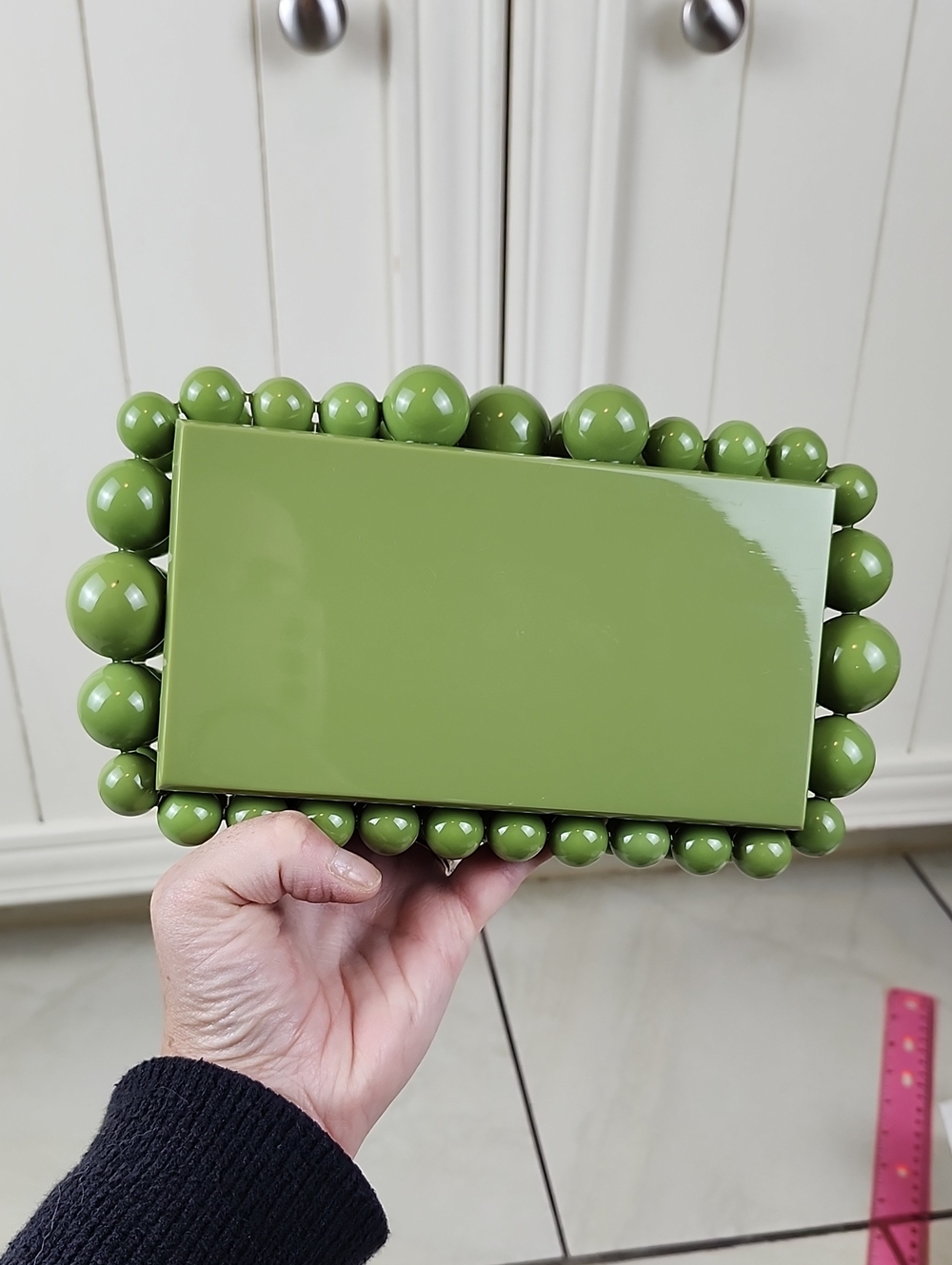 Authentic Cult Gaia Eos Acrylic Clutch – Palm Green Statement Peice Handbag - Picture 4 of 17